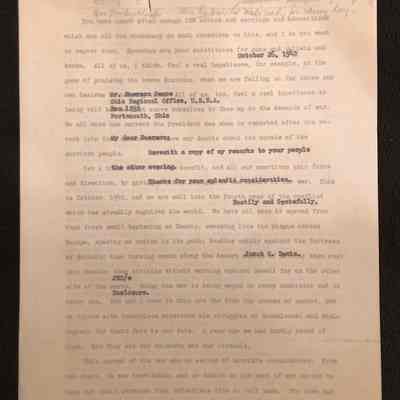 Congressman Jacob E. Davis Speech - 1942