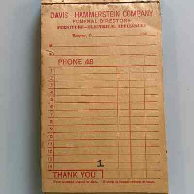 Davis - Hammerstein Company Receipt Book - 1940’s