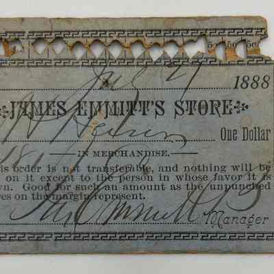 James Emmitt Store Loyalty Card - 1888