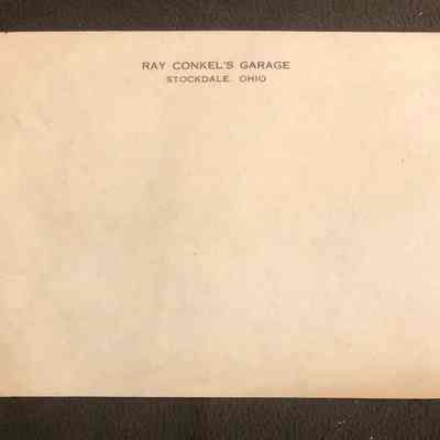 Ray Conkel Garage Stationary Receipt