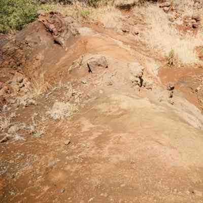 Hilly hardpan terrain