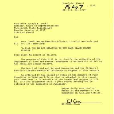 Standing Committee Report No. 189