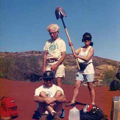 People on hard pan
