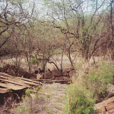 Old garage remains at Kuheia
