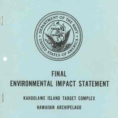 Final Environmental Impact Statement, Kaho'olawe Island Target Complex