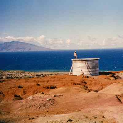 Person on water tank