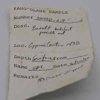Artifact slip for possible awl: Original format: Other; Resolution: 200 dpi