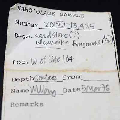 Artifact slip for ulumaika fragment: Origformat: Other; Resolution: 200 dpi