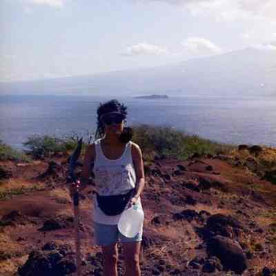 Woman on hiking trail