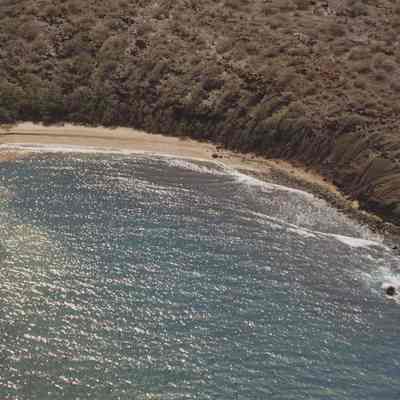 Aerial view of Ki'i with soil runoff