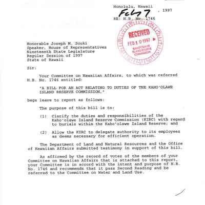 Standing Committee Report No. 188