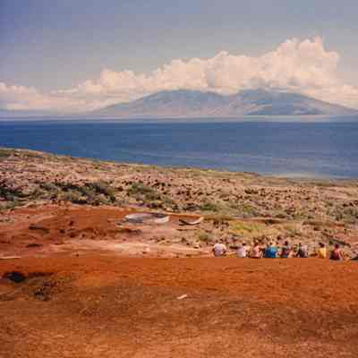 People sitting on hardpan
