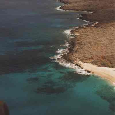 High aerial view of Kealaikahiki and Honoko'a 'Ili