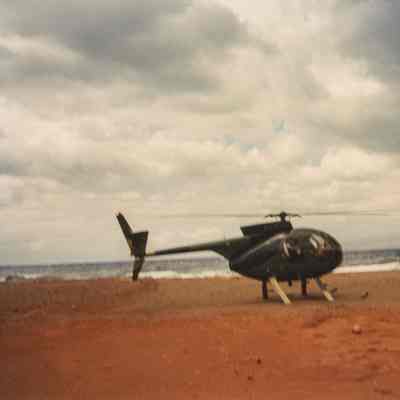 Helicopter on beach