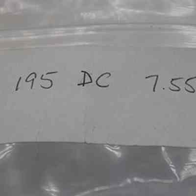 Bag label for 20 195DC 7.55: Original size: 1.5" x 5"; Original format: Other; Resolution: 150 dpi