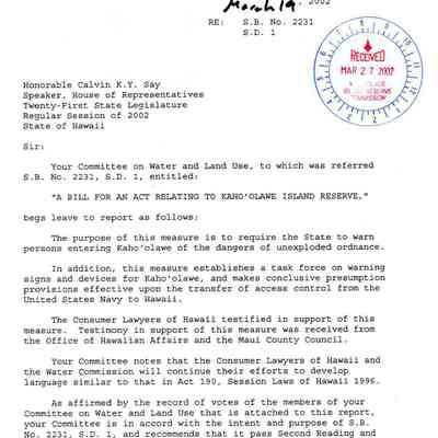Standing Committee Report No. 728-02