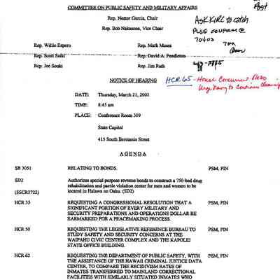 Notice of Hearing