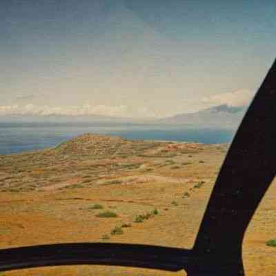 Aerial view of hard pan