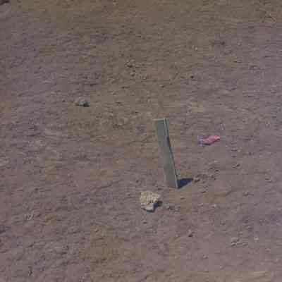 Red flagged object