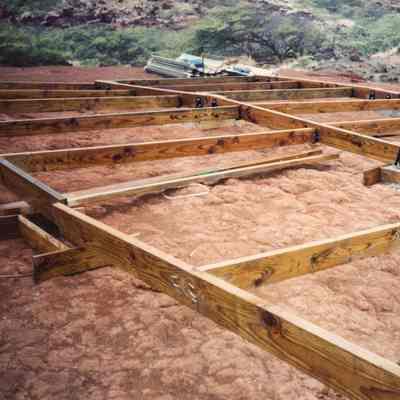 Wooden frame of structure base