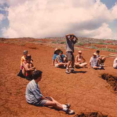 Group of people on hardpan