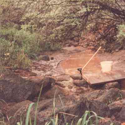 Two people recording at stream