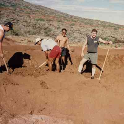 Men digging trench