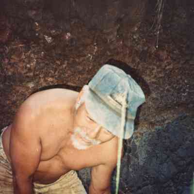 Man discussing a plant