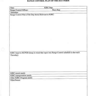 Range Control Plan Form