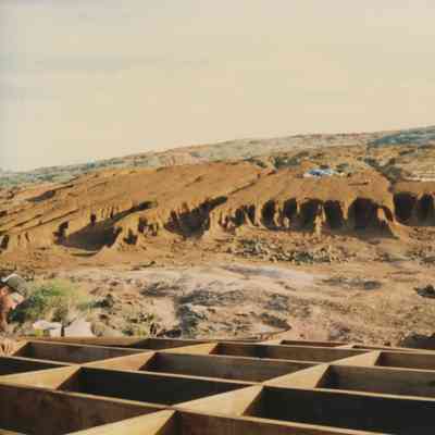 Distant view of water catchment structure