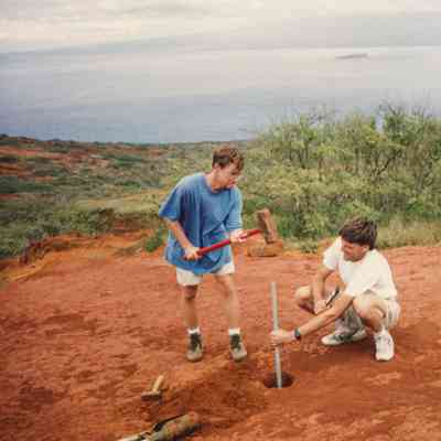 Men working on hardpan