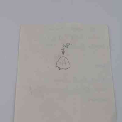Back of artifact slip for a basaltic glass flake: The image shows an artifact slip featuring a sketch of a basaltic glass flake with annotations.