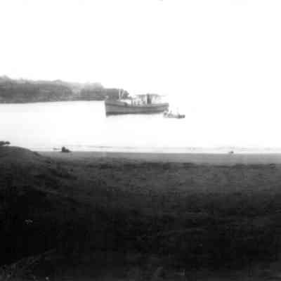 Mazie C with whale boat