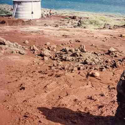 Rocks on hardpan terrain