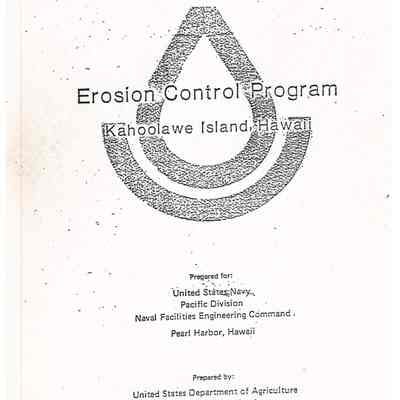 Erosion Control Program, Kahoolawe Island Hawaii