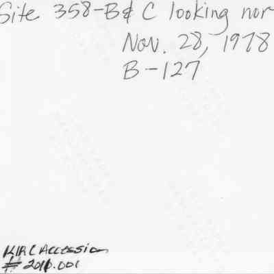 Handwritten text on back of Hale Mua photo: The image shows handwritten text indicating a site location, date, and other reference details from 1978.