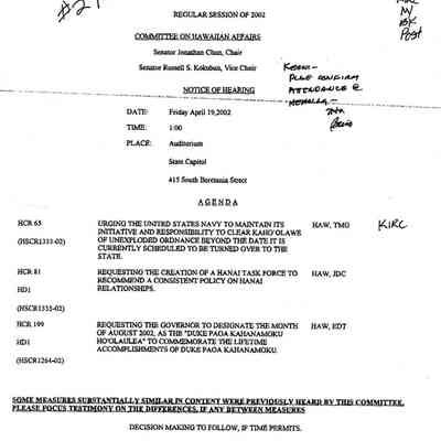 Notice of Hearing