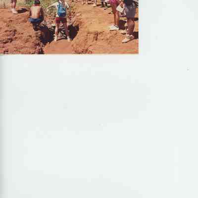 People at check dam