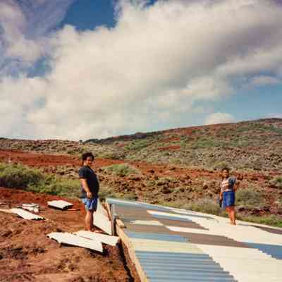 People on and near water catchment