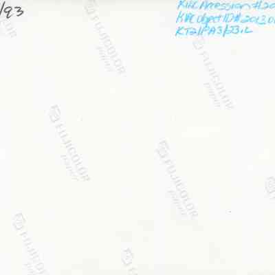 Back of photo (KIRC Object ID #2013.019.511): The image shows the back of a Fujicolor photo paper with handwritten notes and a date, 10/16/93.