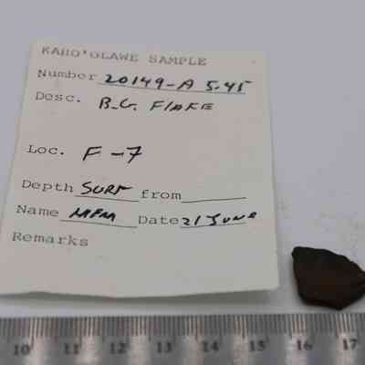 Small basaltic glass flake