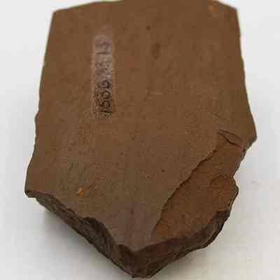 Lengthwise view of adze fragment with alternate id number visible: Original size: 6.84 cm (l); Original format: Artifact; Resolution: 200 dpi