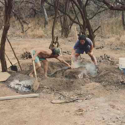 Two men working in imu