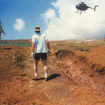 Helicopter landing construction materials