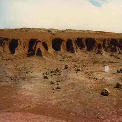 Hardpan terrain and building materials