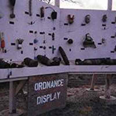 Ordnance display at Base Camp