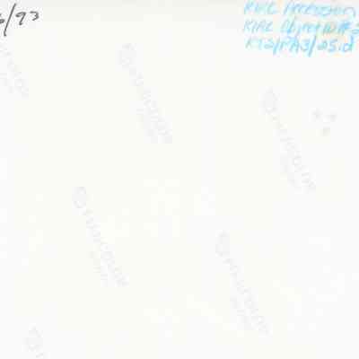 Back of photo (KIRC Object ID #2013.019.519): The image shows a piece of Fujicolor paper with handwritten notes, including a date, "10/16/93," and various identification numbers inscribed in blue pencil.