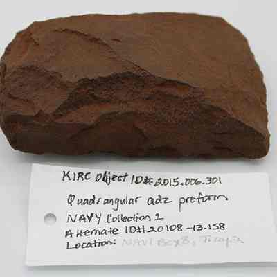 Subtrangular adze preform: Origformat: Artifact; Resolution: 200 dpi