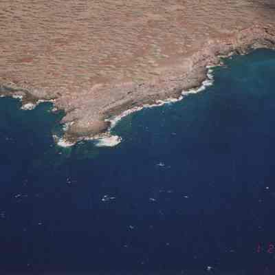 Closeup aerial view of 'ili boundary