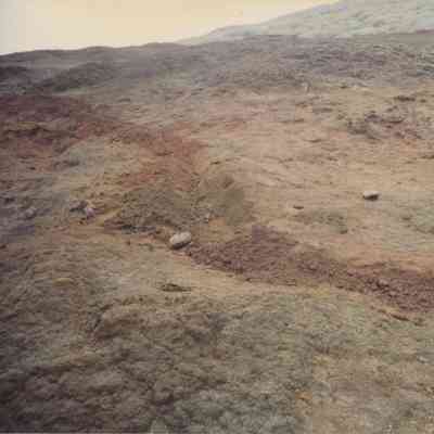 Long ditch in hardpan